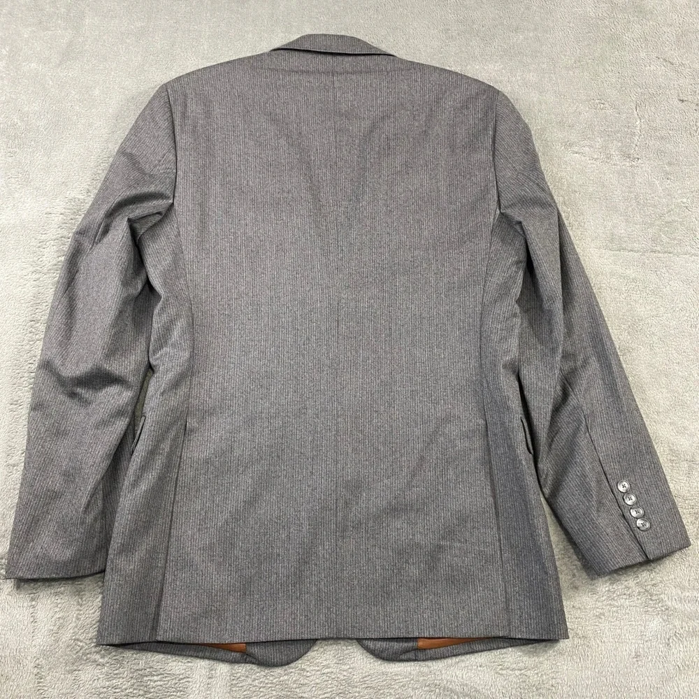 Jos. A.‎ Bank Suit Mens 39L Grey Wool Cashmere Slim Fit 2-Button Micro-Stripe